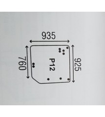 Pièce tracteur - Vitre hayon de cabine tracteur Renault Cergos