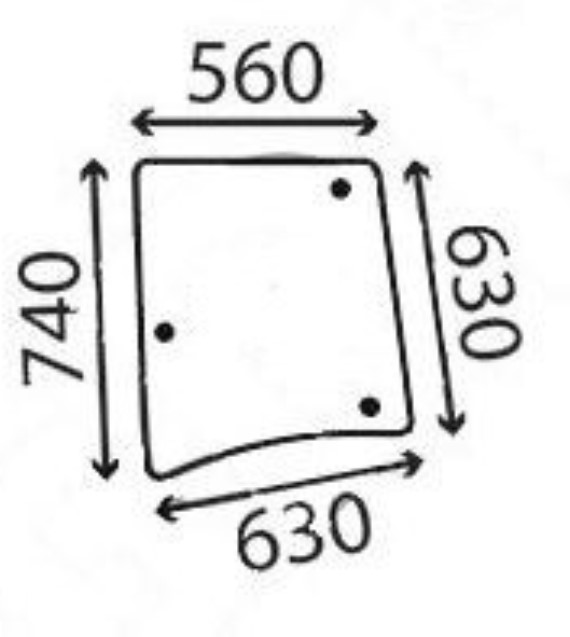 Pièces tracteur - Vitre latérale gauche ouvrante cabine tracteur